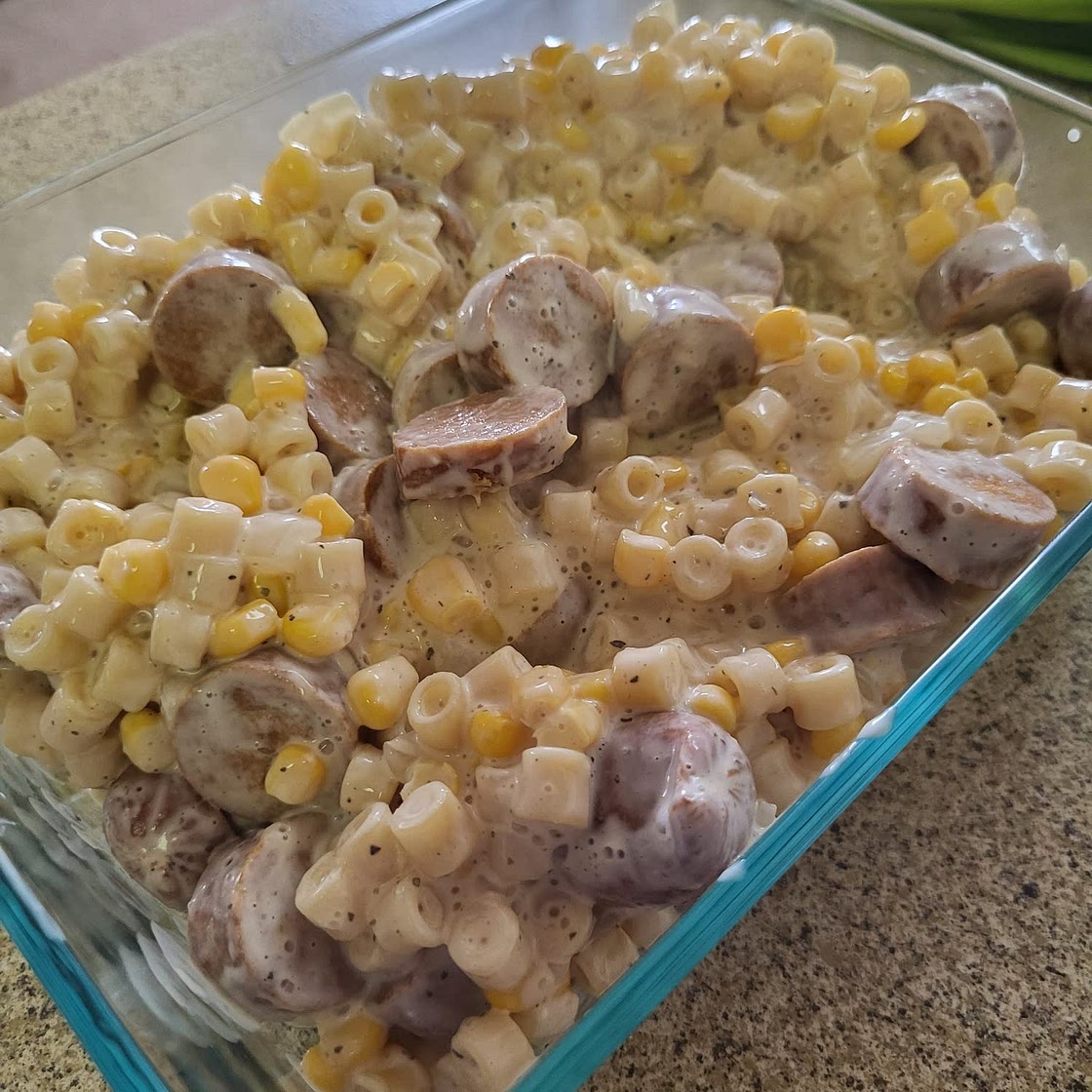 Cream Cheese Smoked Sausage Pasta