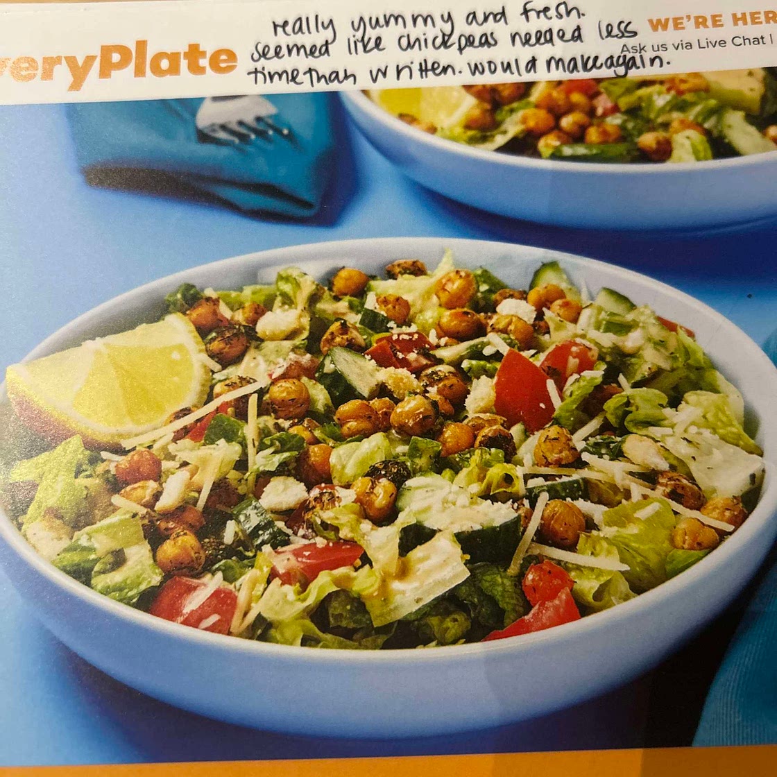 Roasted chickpea garden salad