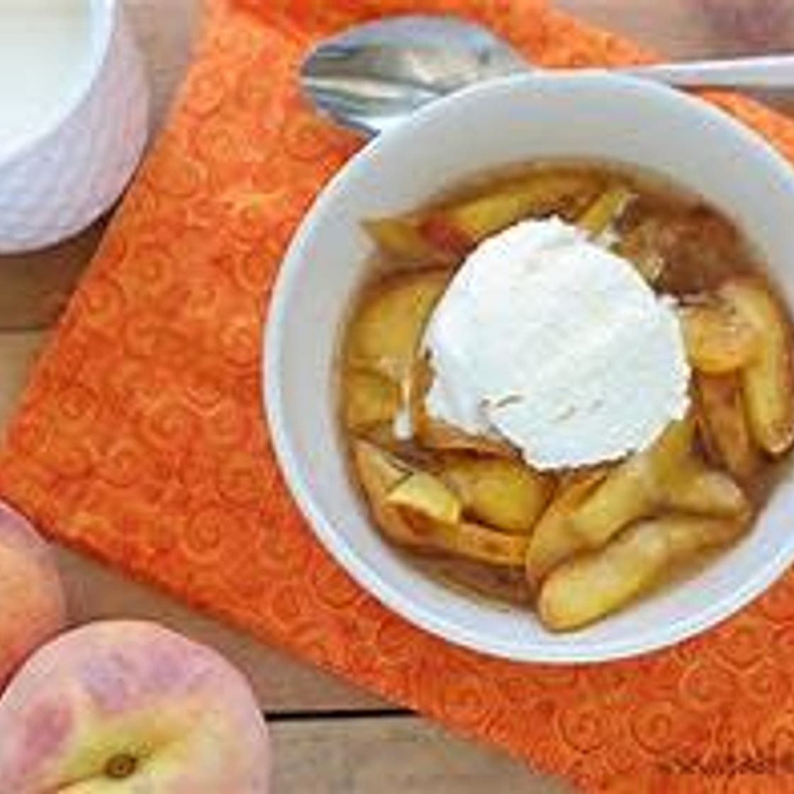 Cinnamon Scalloped Peaches