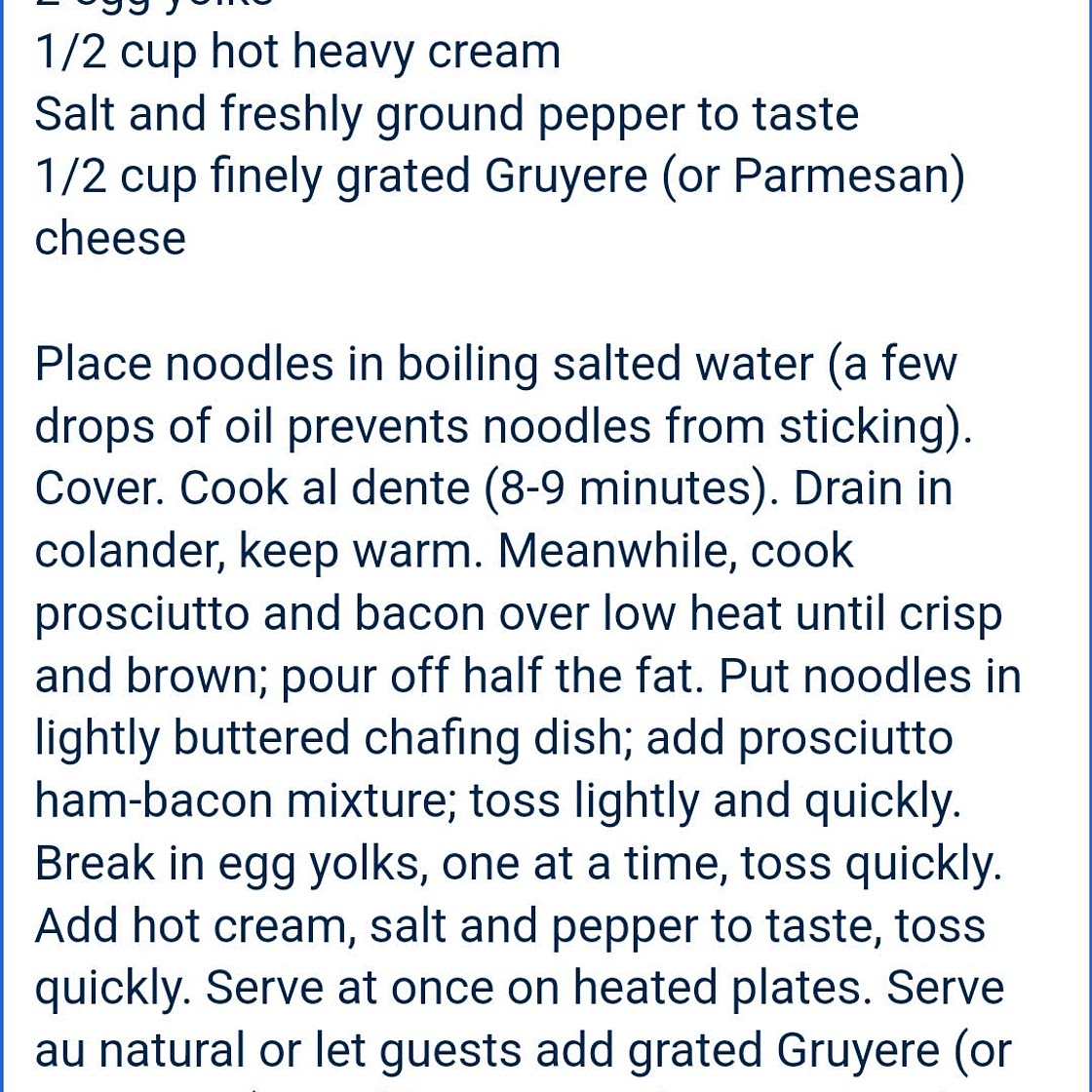 Truman Capote Fettucine