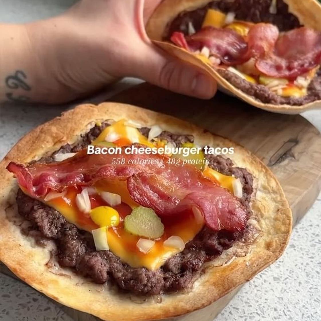 Bacon Cheeseburger Tacos