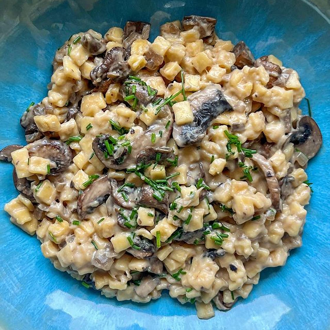 RISOTTO CRÉMEUX DE CROZETS AUX CHAMPIGNONS & PARMESAN 🍄 🧀