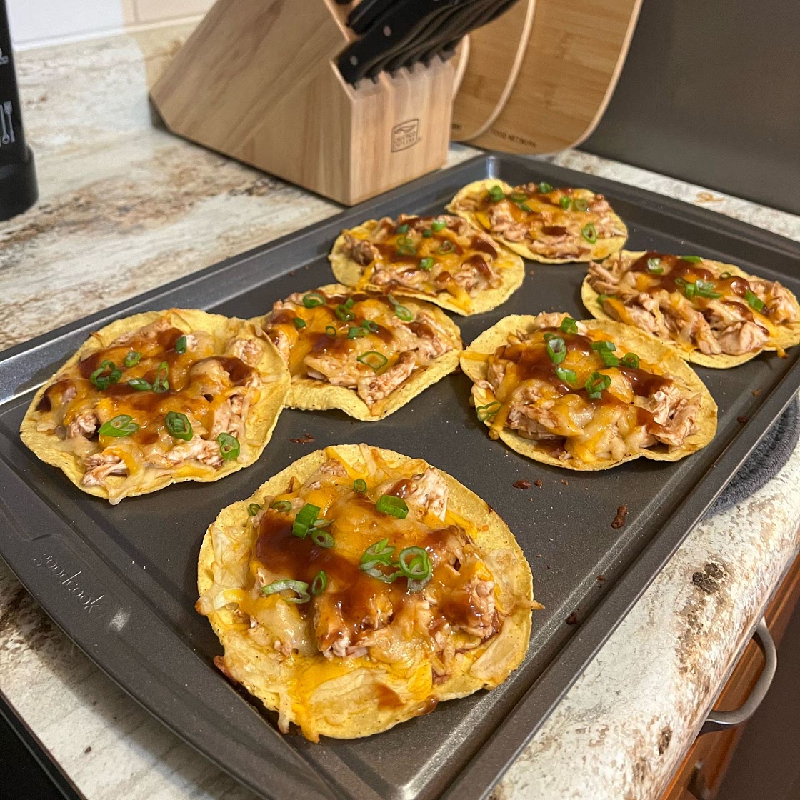 Easy BBQ Chicken Tostadas