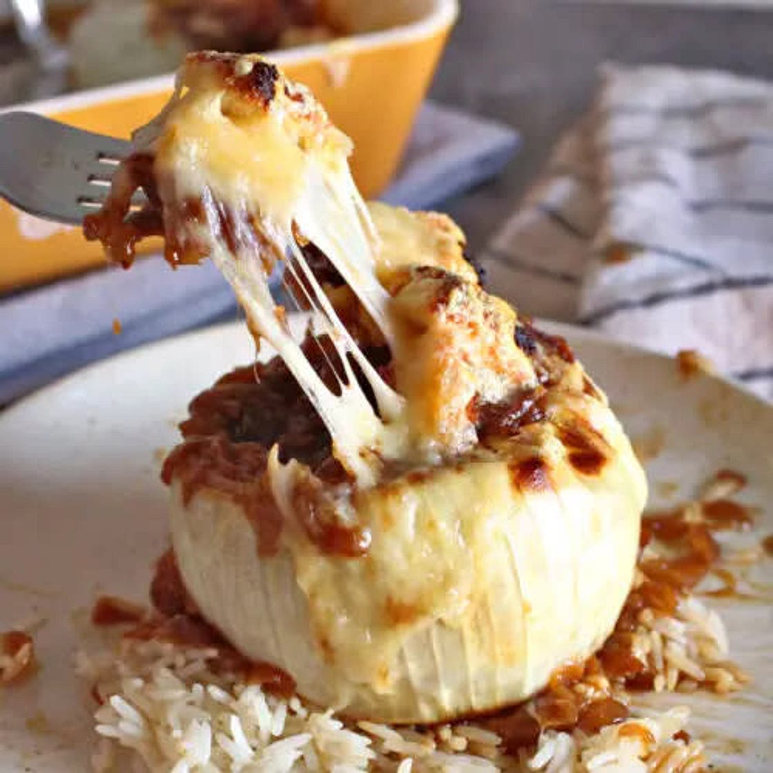 French Onion Stuffed Onion