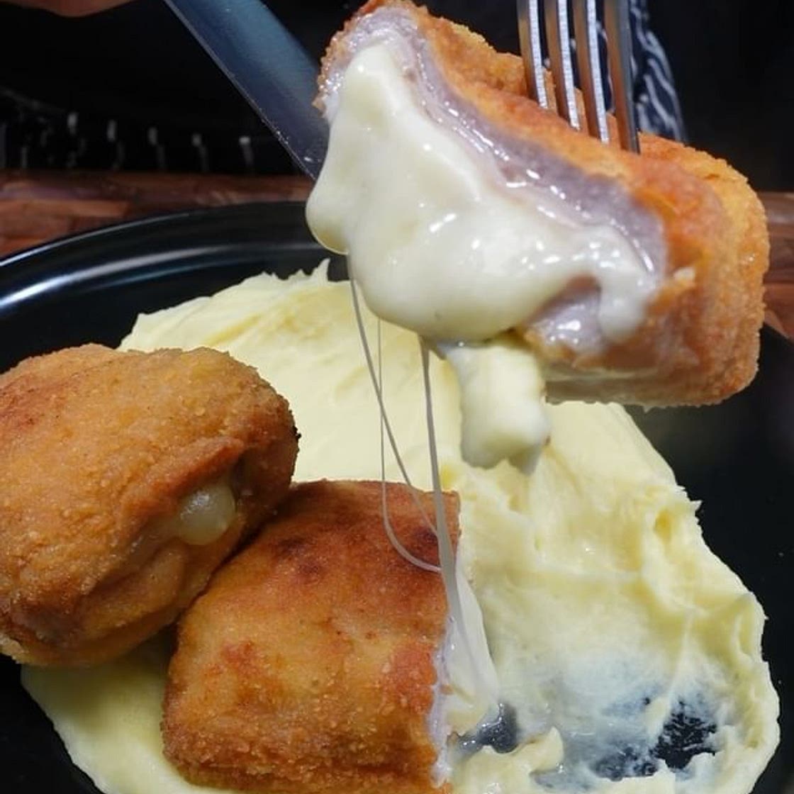 Purè e cordon bleu