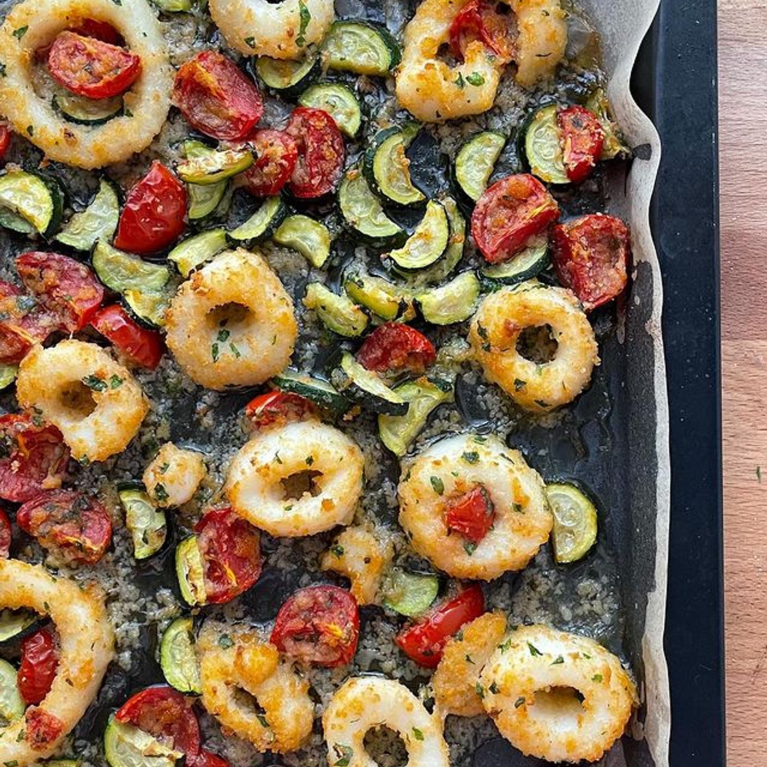 Anelli di totano gratinati al forno