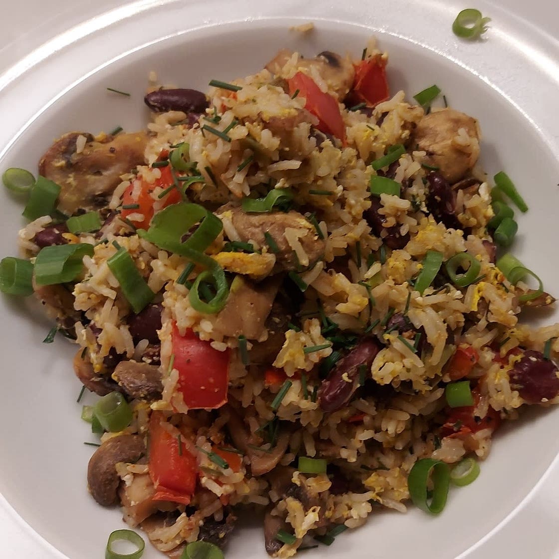 Vegetable and Black-Bean Fried Rice