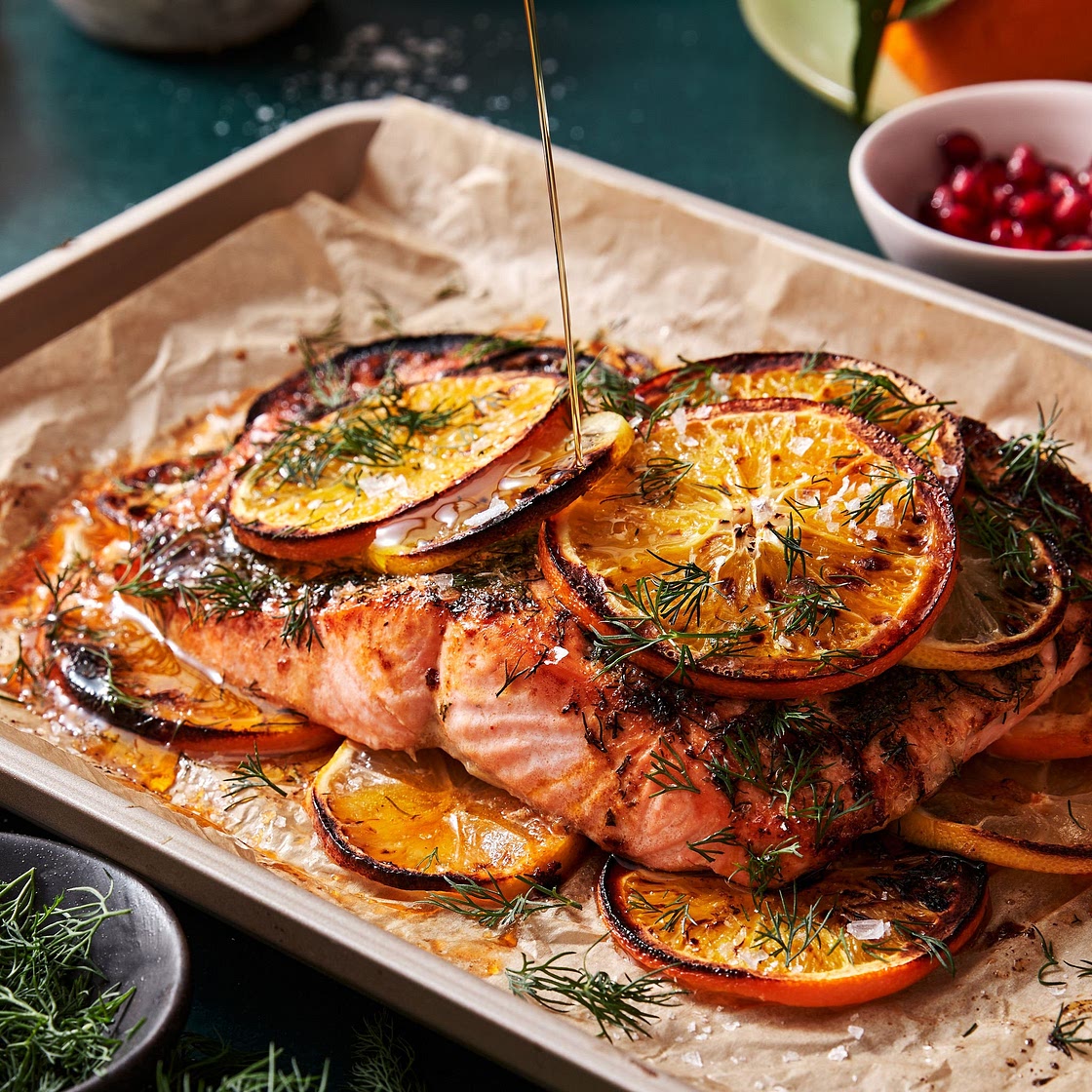 12 Minute Citrus Broiled Salmon Filet