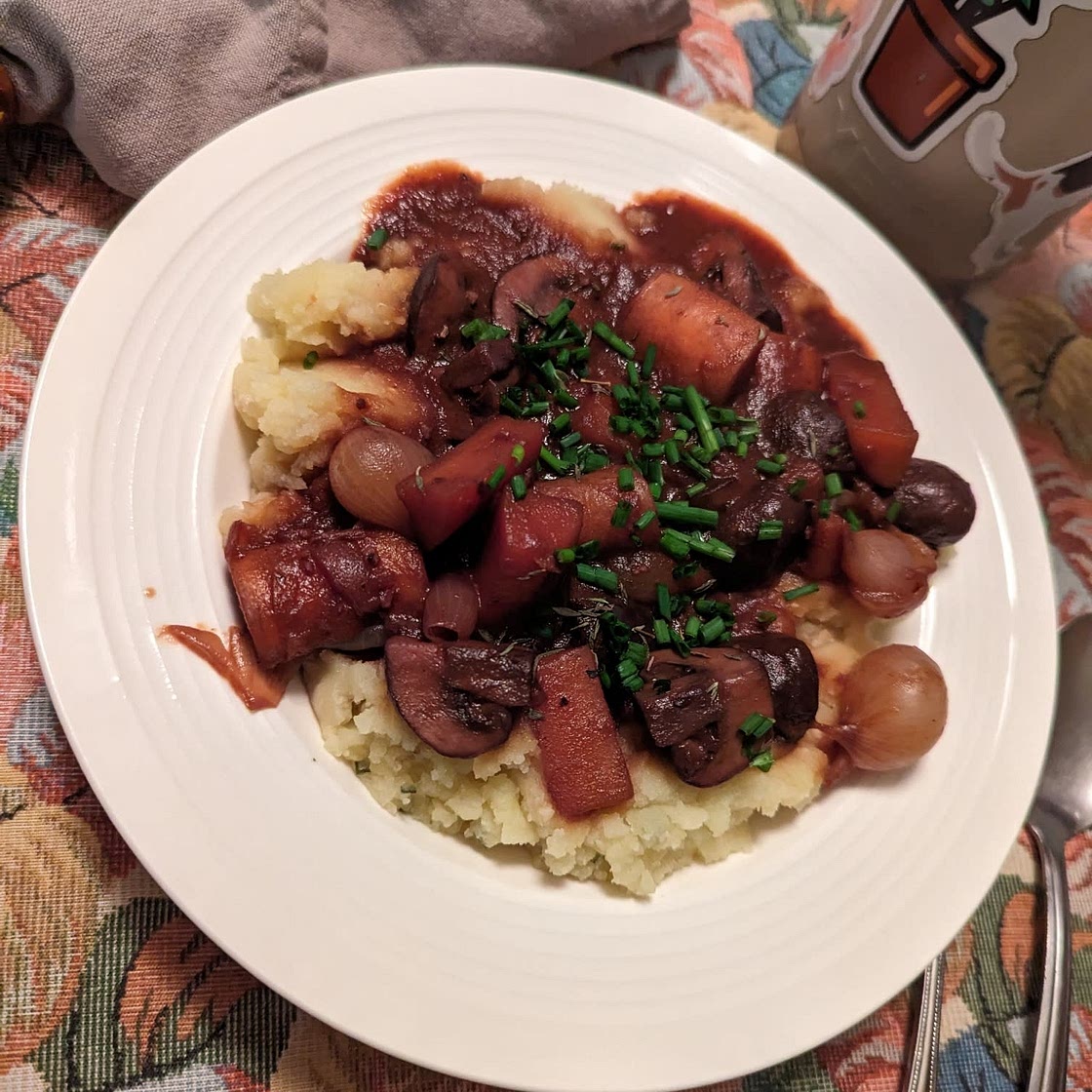 Mushroom bourguignon