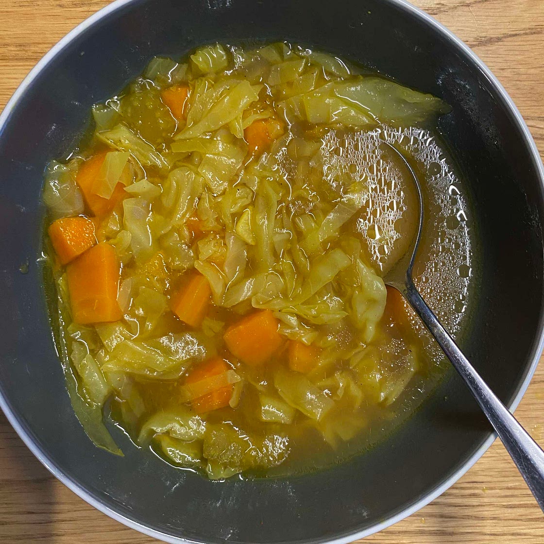 Happy gut cabbage soup
