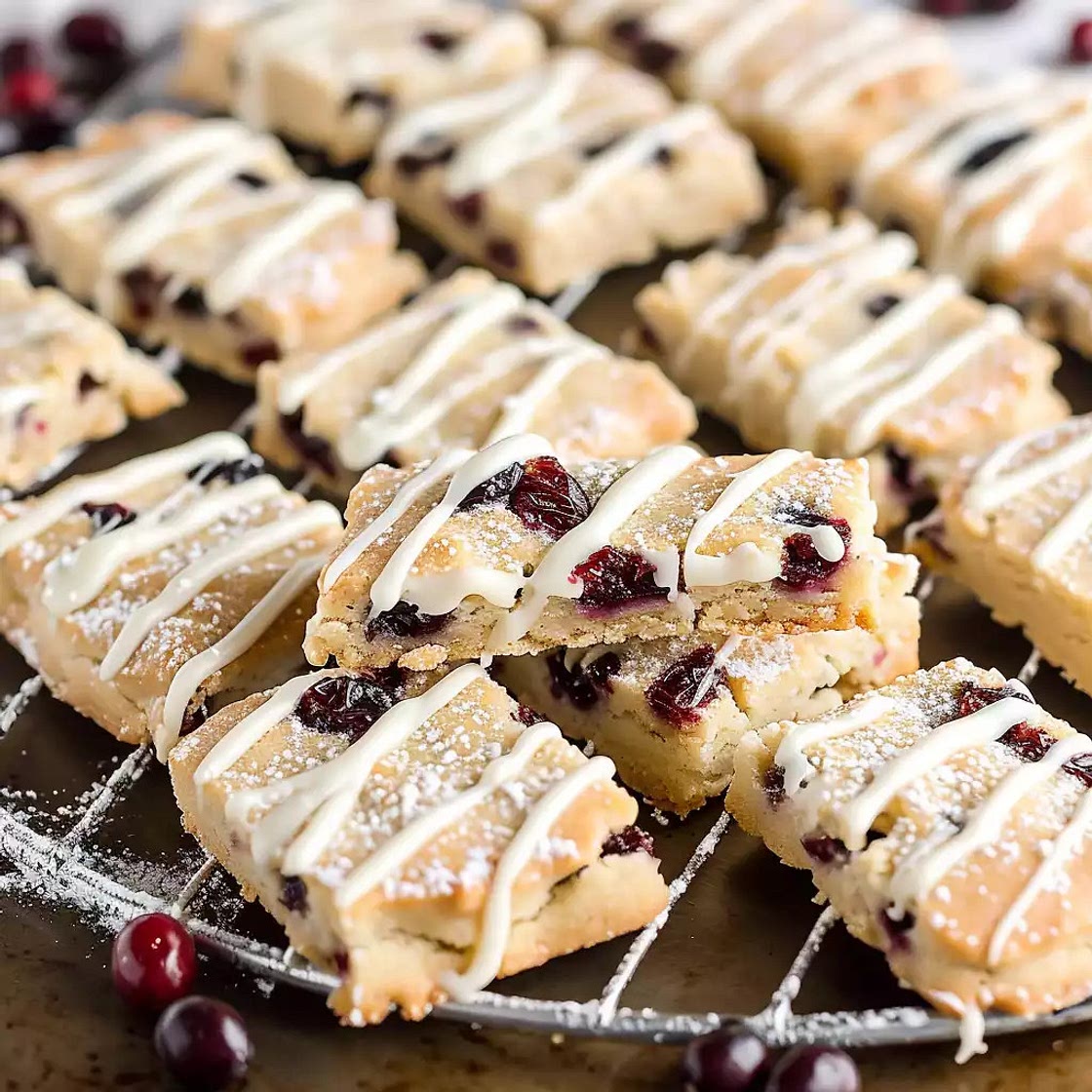 Cranberry White Chocolate Shortbread