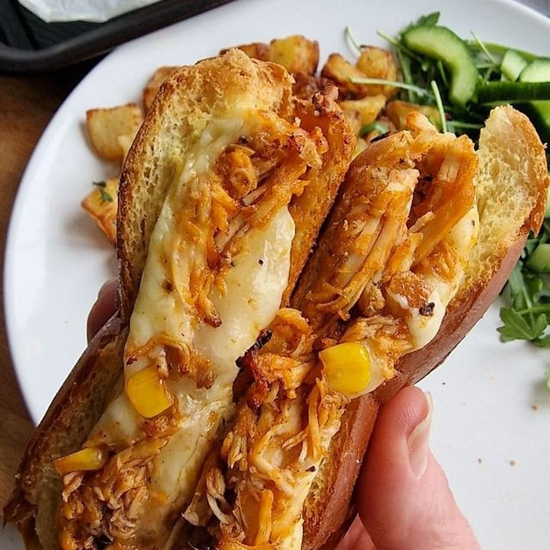 Cheesy Cajun Chicken Sliders