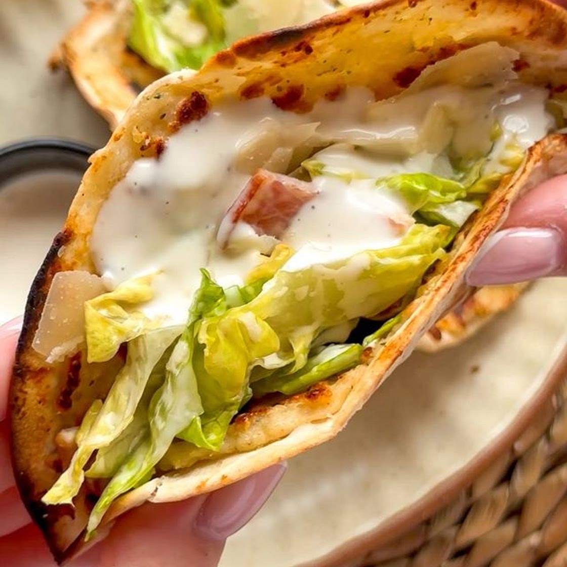✨ Chicken Caesar Salad Smash Tacos ✨