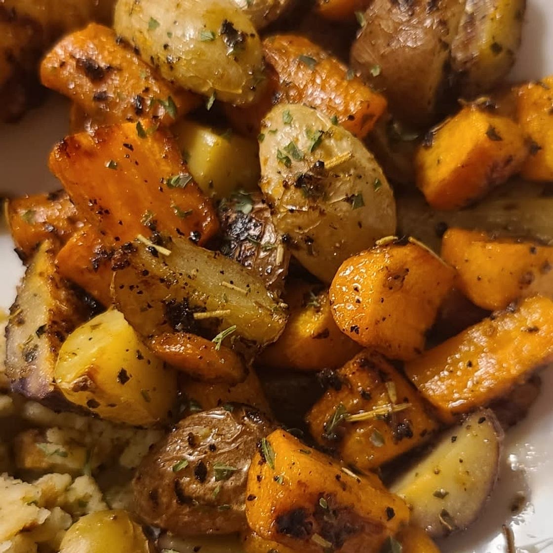 Roasted Potatoes and Carrots