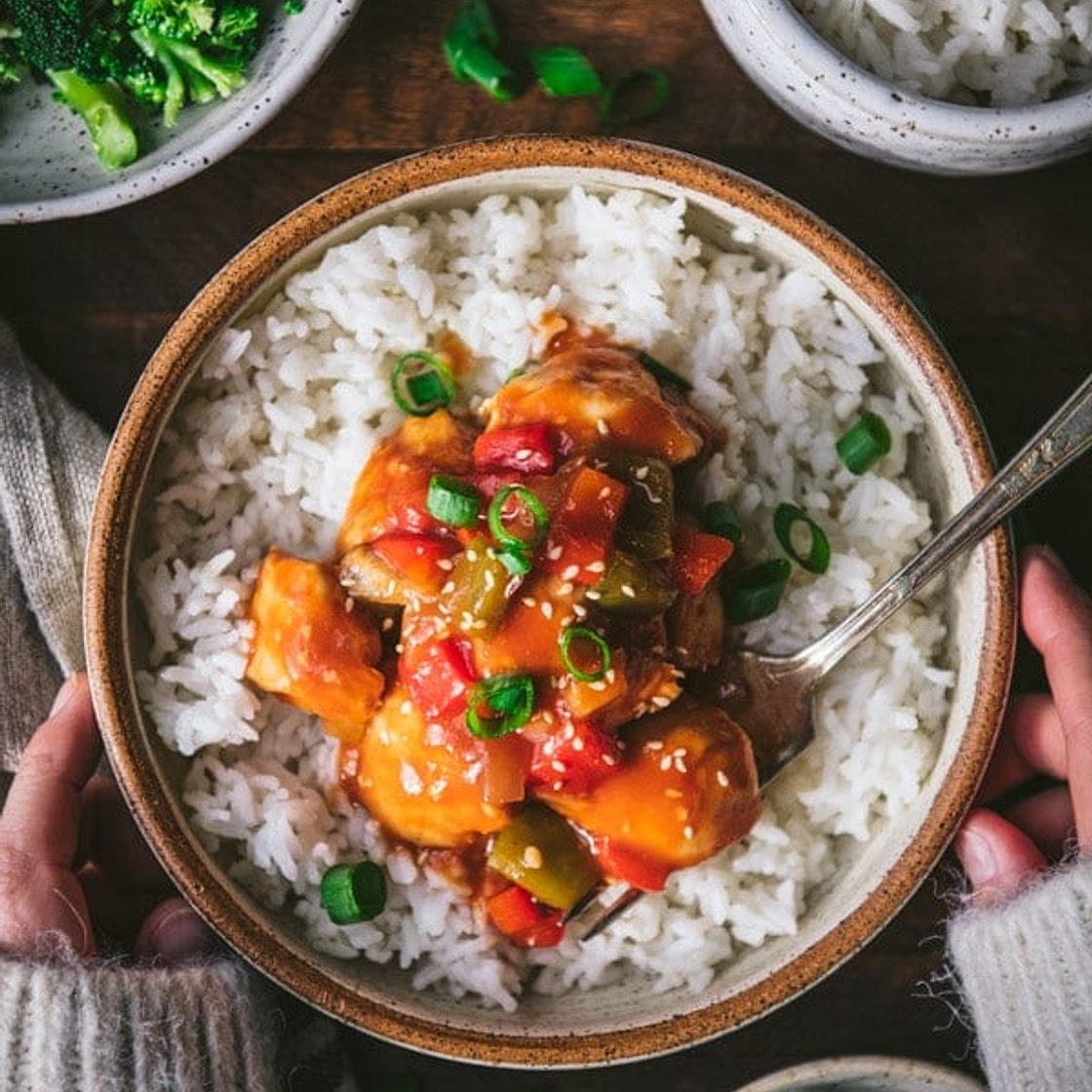 Dump-and-Bake Sweet and Sour Chicken