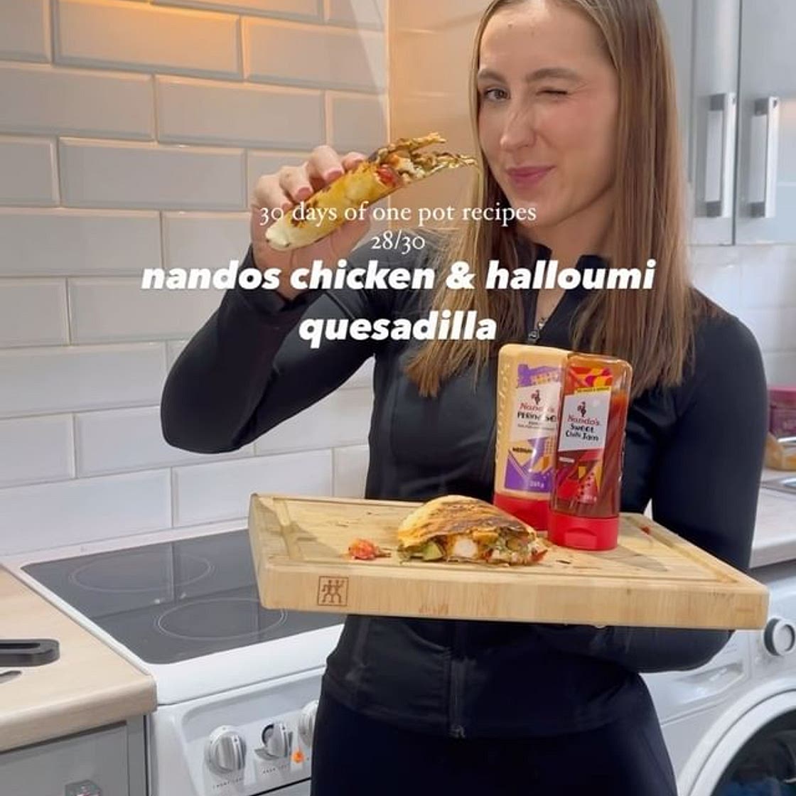 nandos chicken & halloumi quesadilla