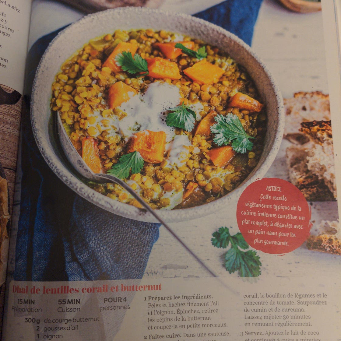 Dhal de lentilles corail et butternut