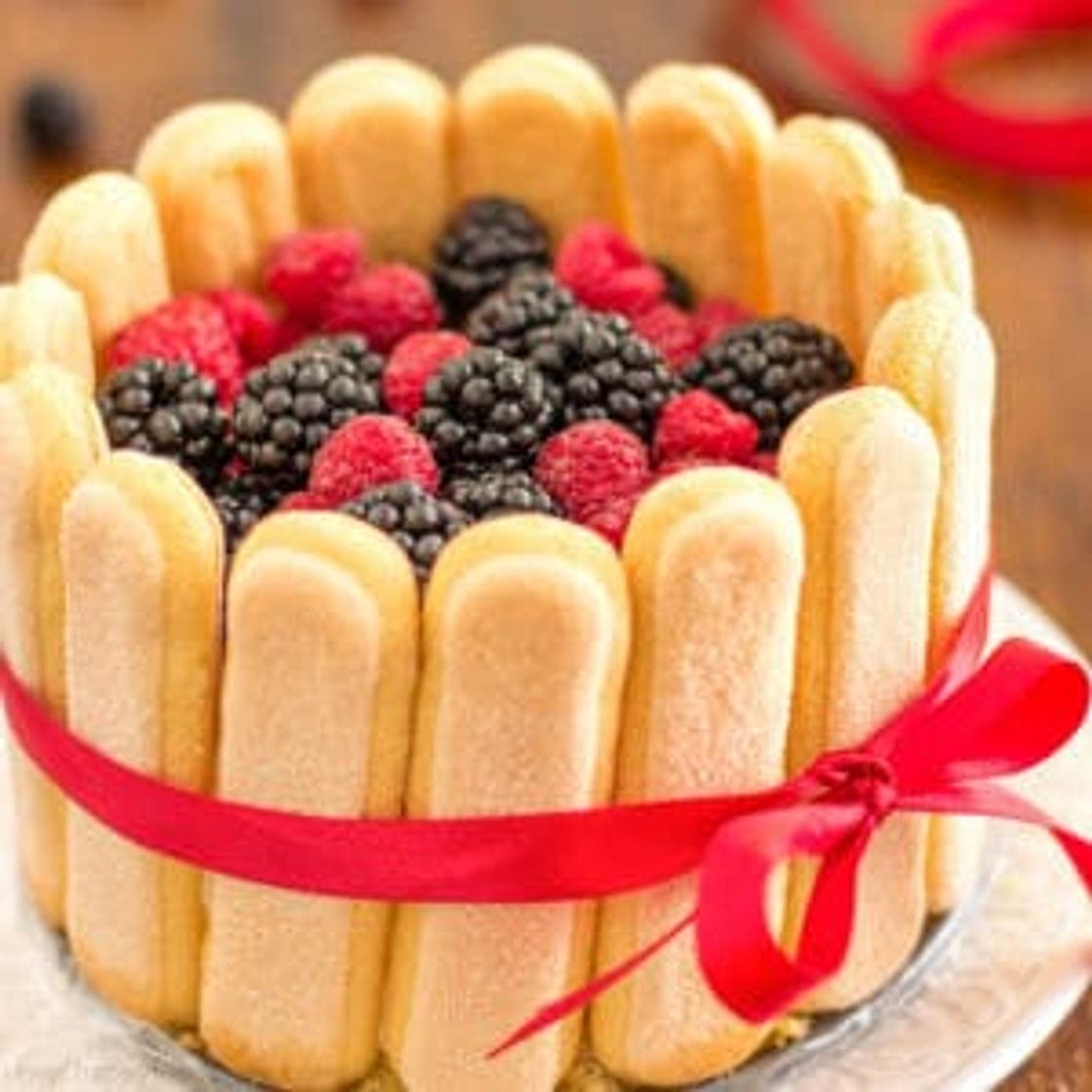 Mixed Berry Charlotte Cake