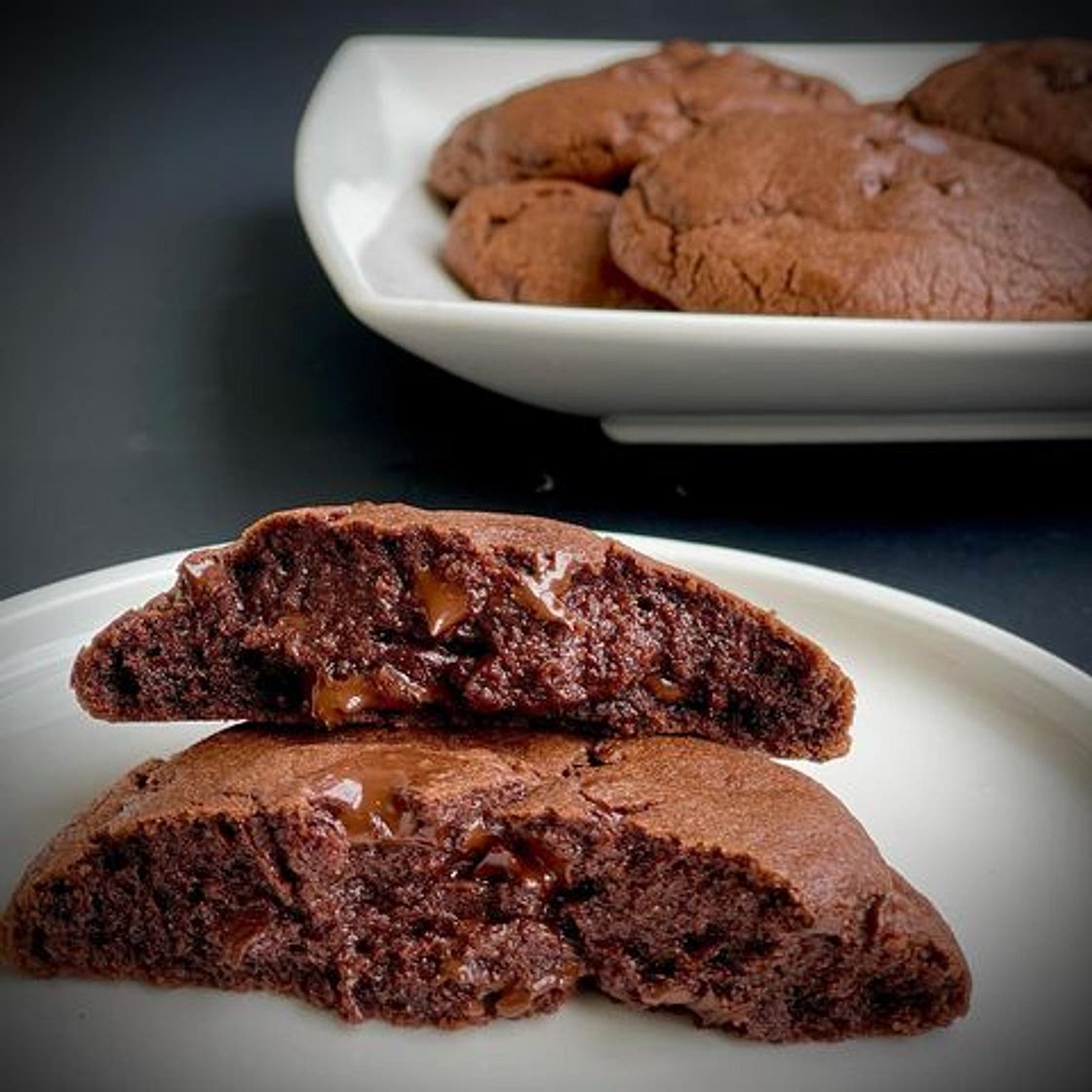 Triple chocolate cookies