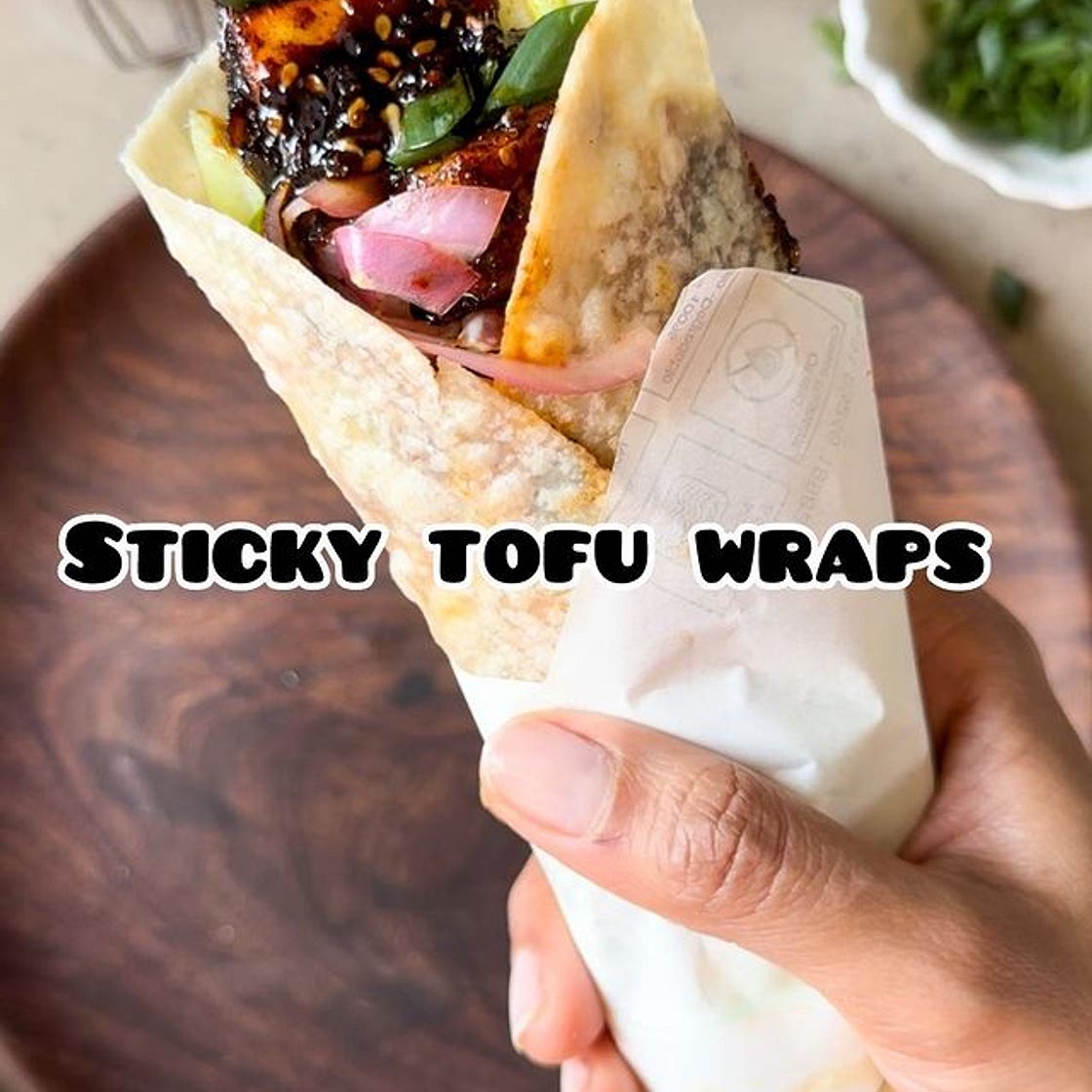 Sticky Tofu Wraps