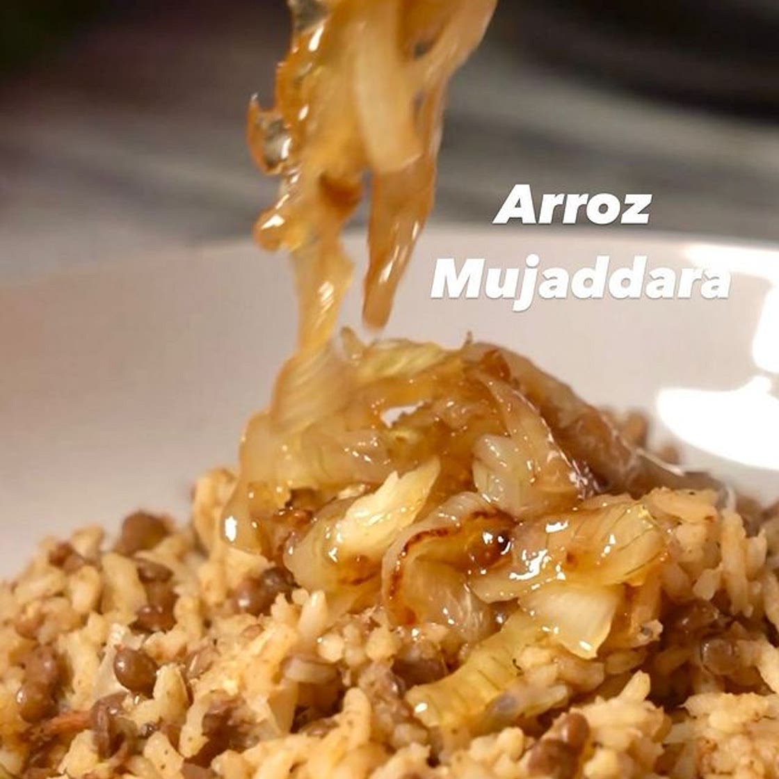 Arroz Mujaddara de la cocina árabe 😋