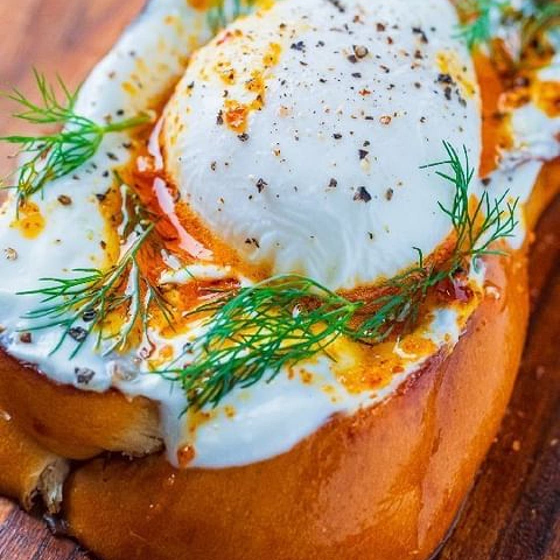 Turkish Eggs Toast. Recipe Below. Check more delicious recipes i