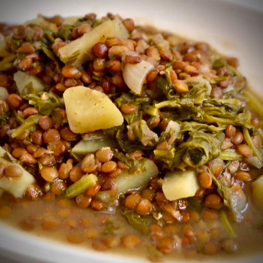 Adas B Hamod Soup or Lentils & Swiss Chard Soup