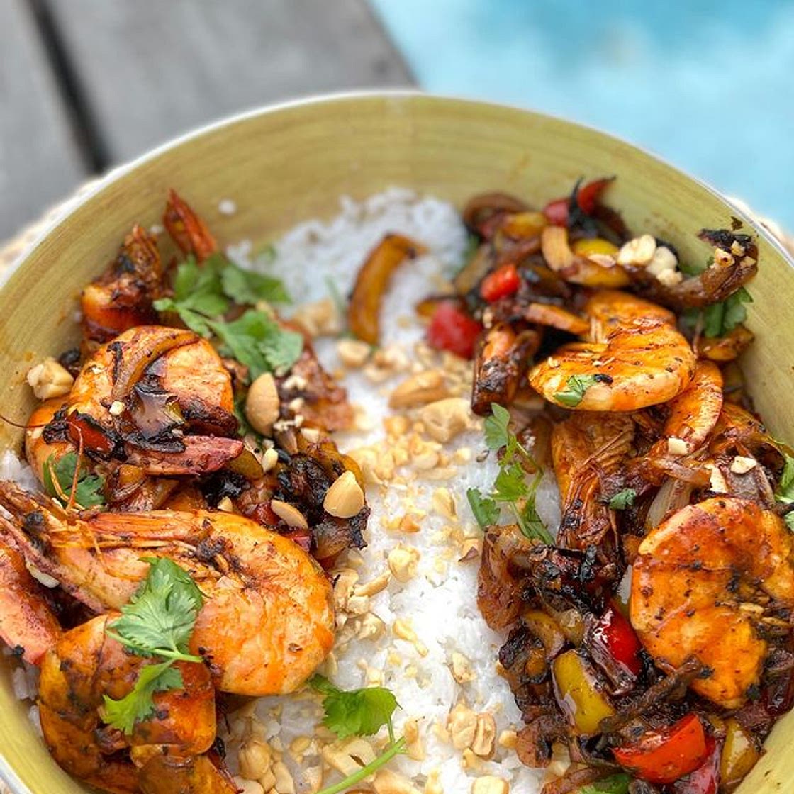 CREVETTES SAFRAN ET RIZ COCO 🌴