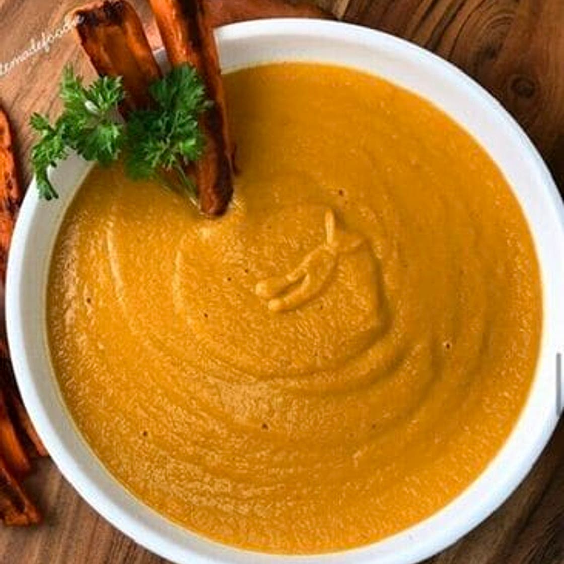 CARROT AND SWEET POTATO THAI SOUP