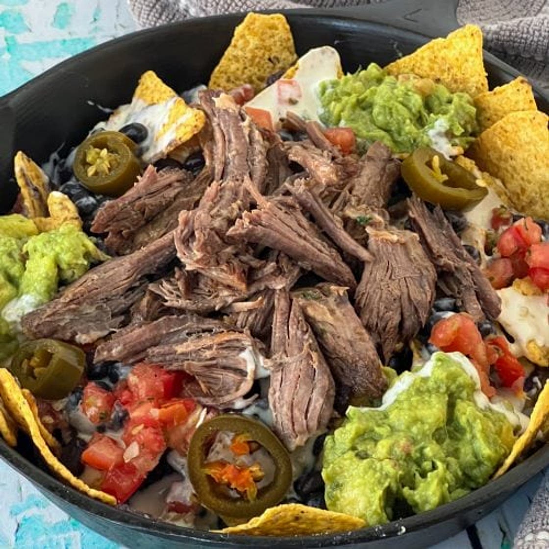 Loaded Beer-Braised Beef Short Rib Nachos