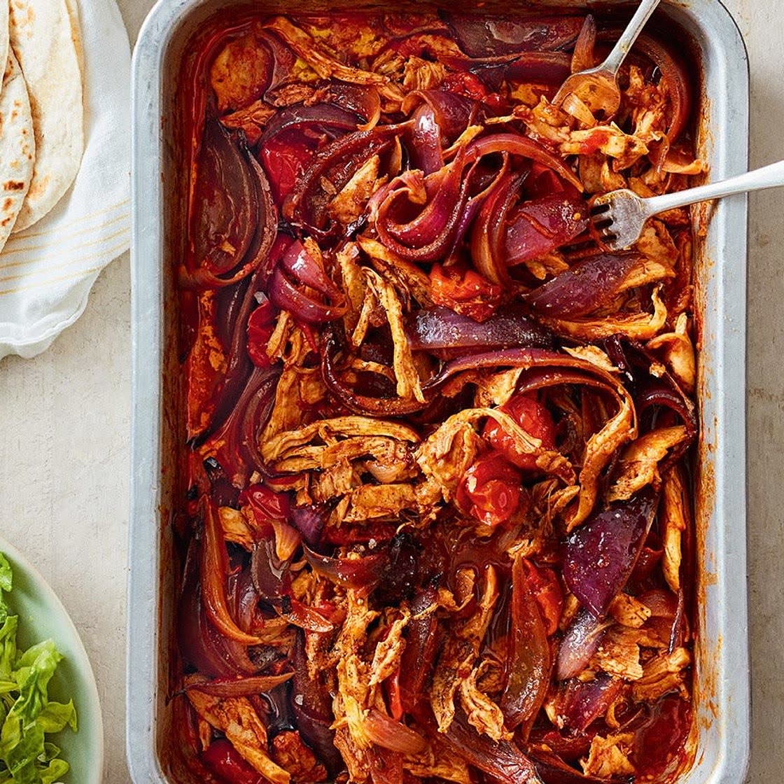 Tex-Mex chicken taco traybake recipe