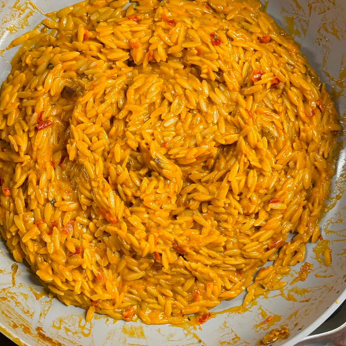 crab and tomato orzotto