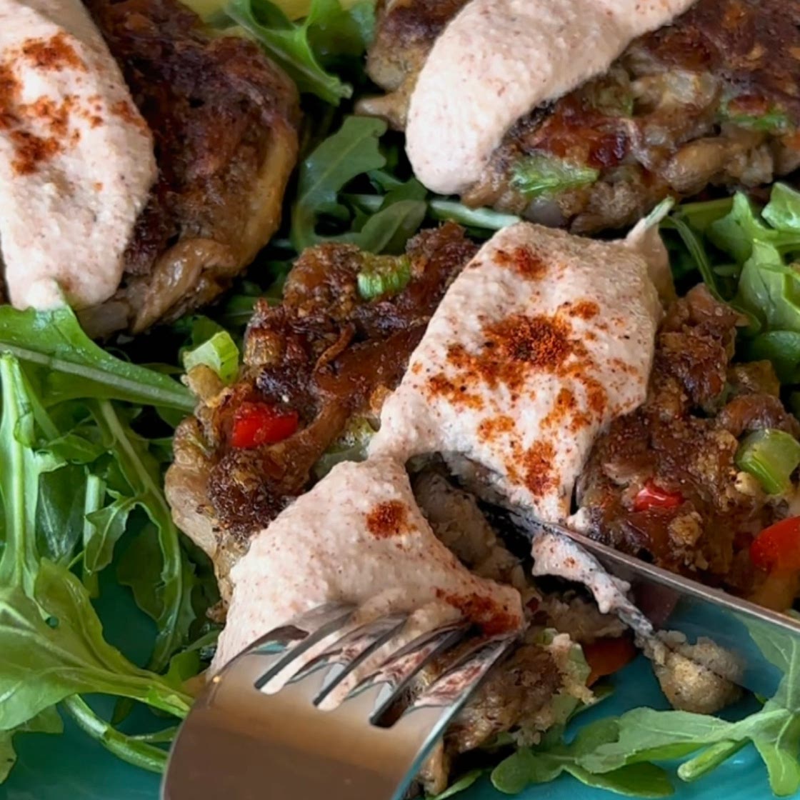 Vegan Lions Mane "Crab Cakes"
