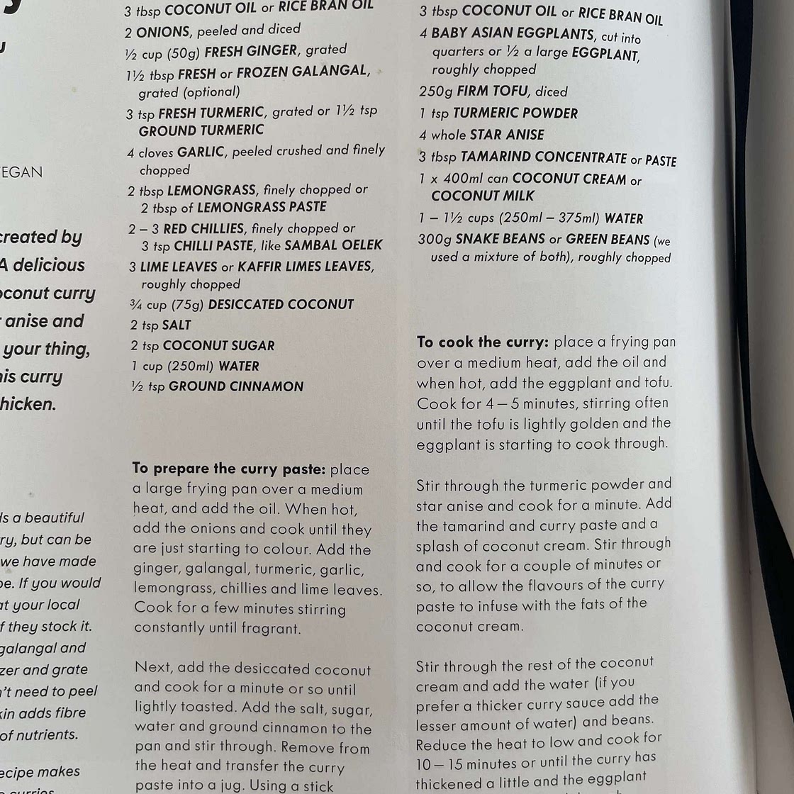 Turmeric & coconut curry w fish - p. 106