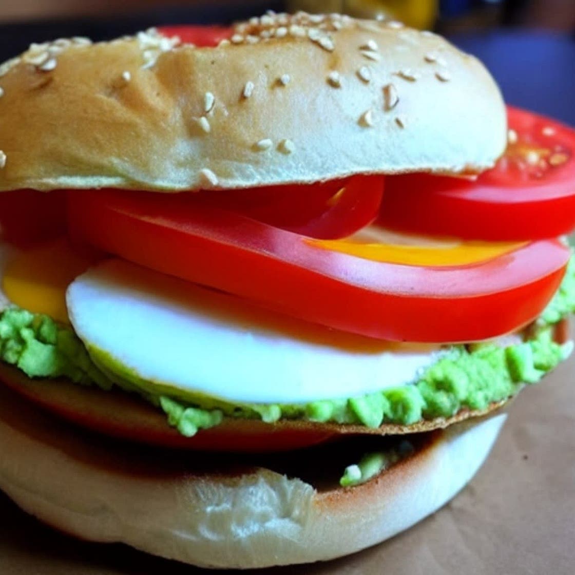 Bagel and egg sandwich