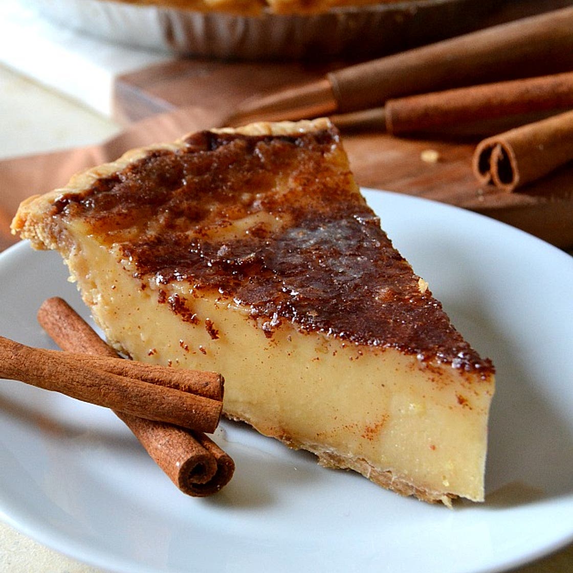 Eggnog Brulee Pie