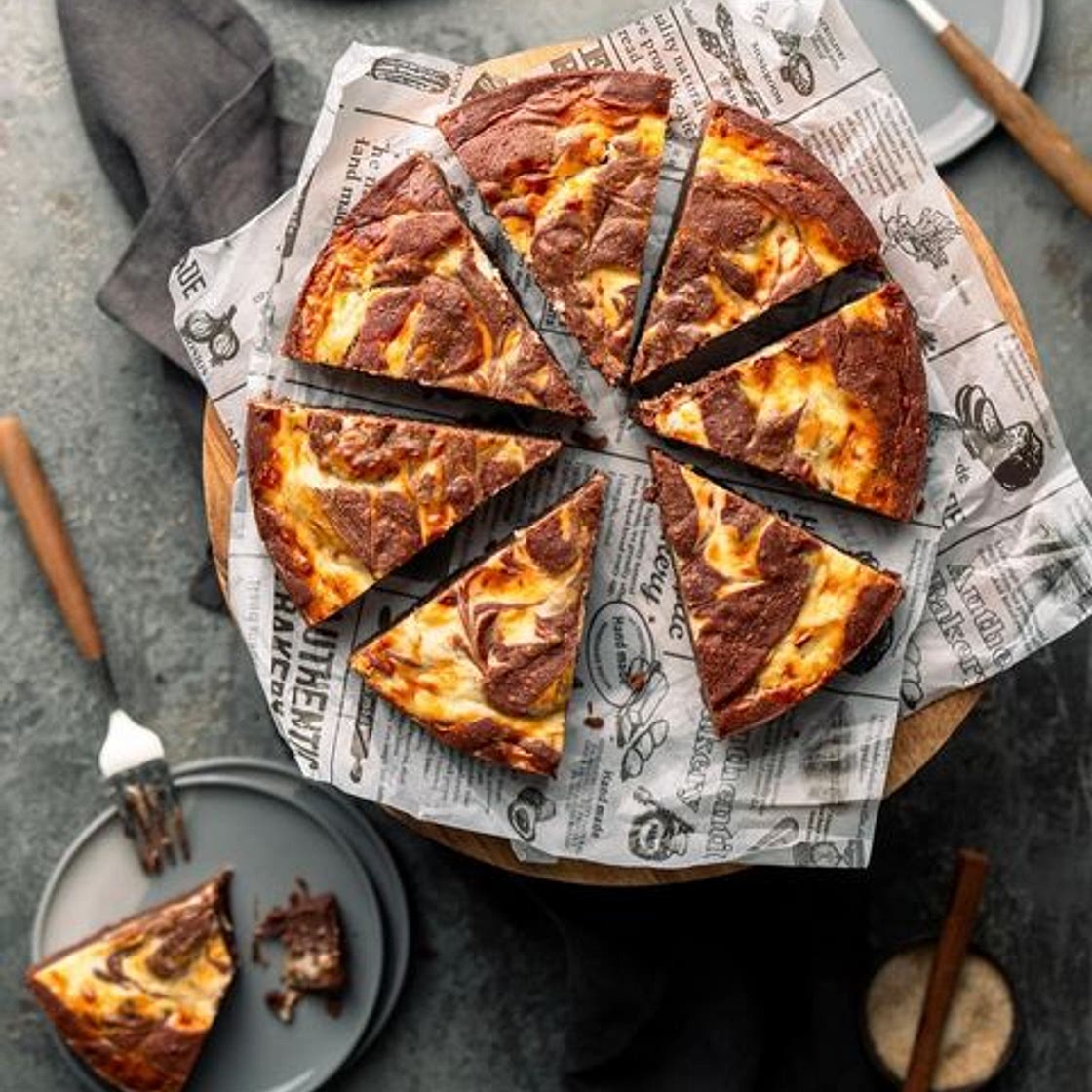 Brownie mit Cheesecake-Swirl