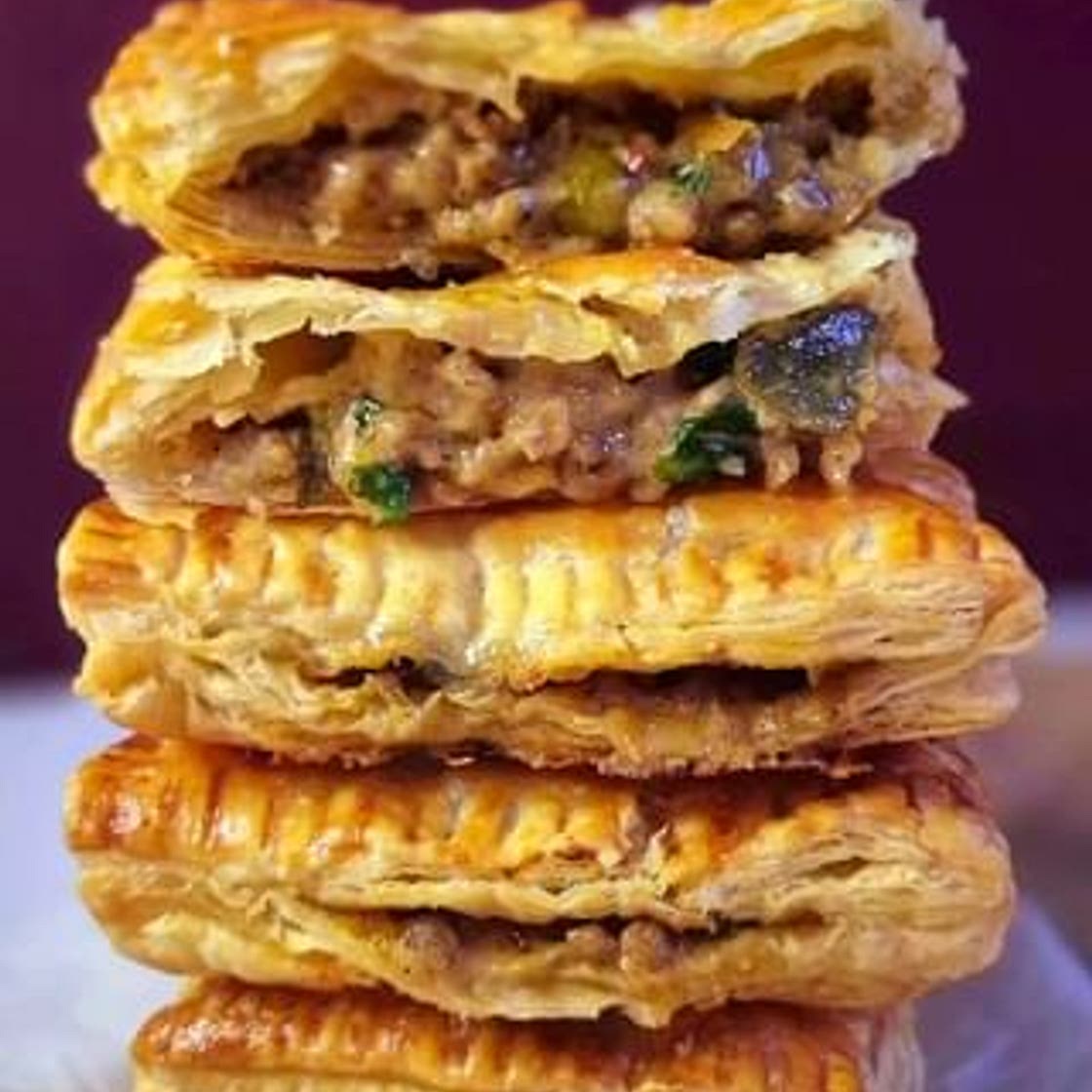 CHEESY JALAPEÑO KEEMA PUFFS. 