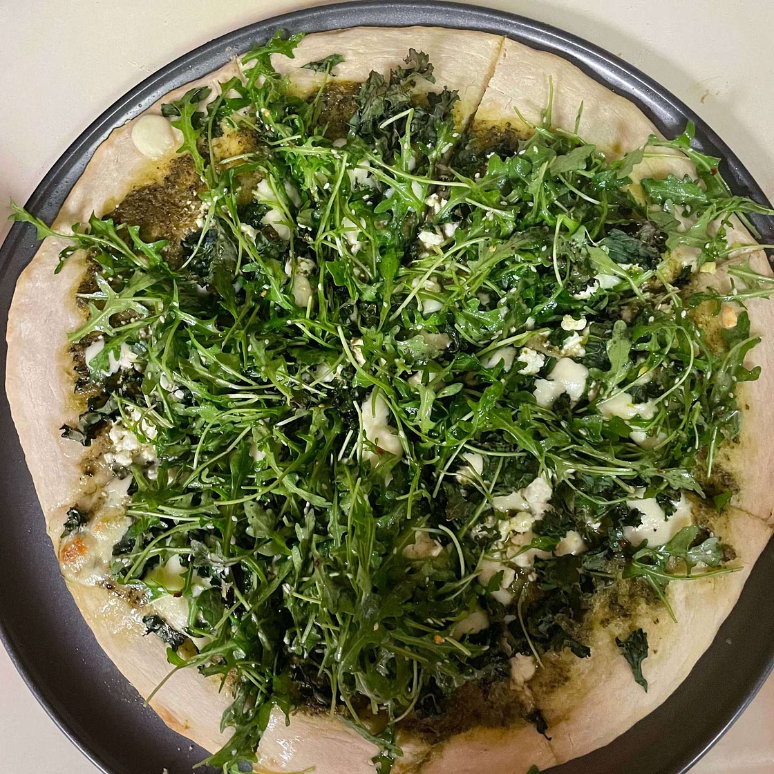 Meanest greenest pizza