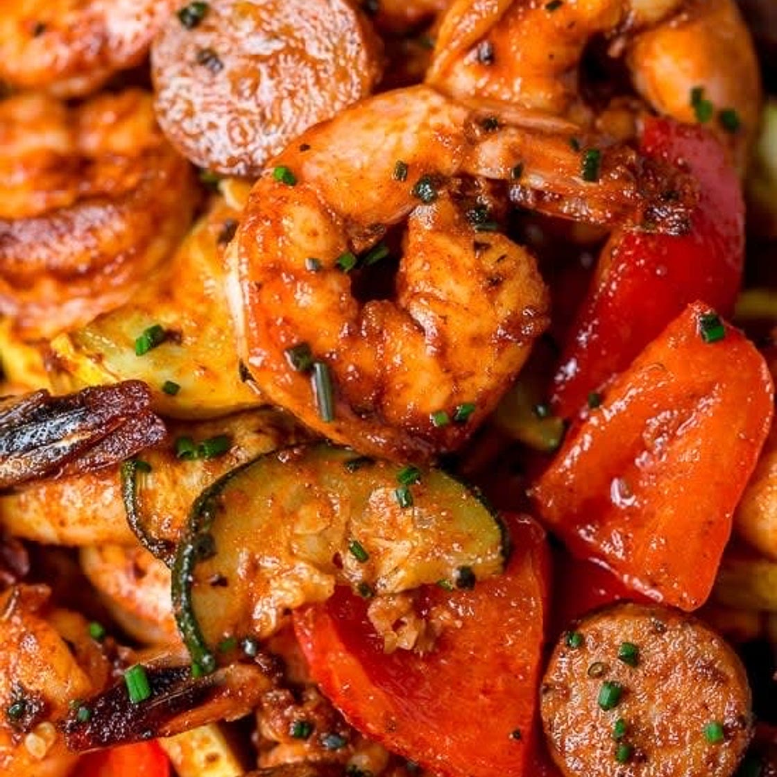 Air Fryer Cajun Shrimp Dinner