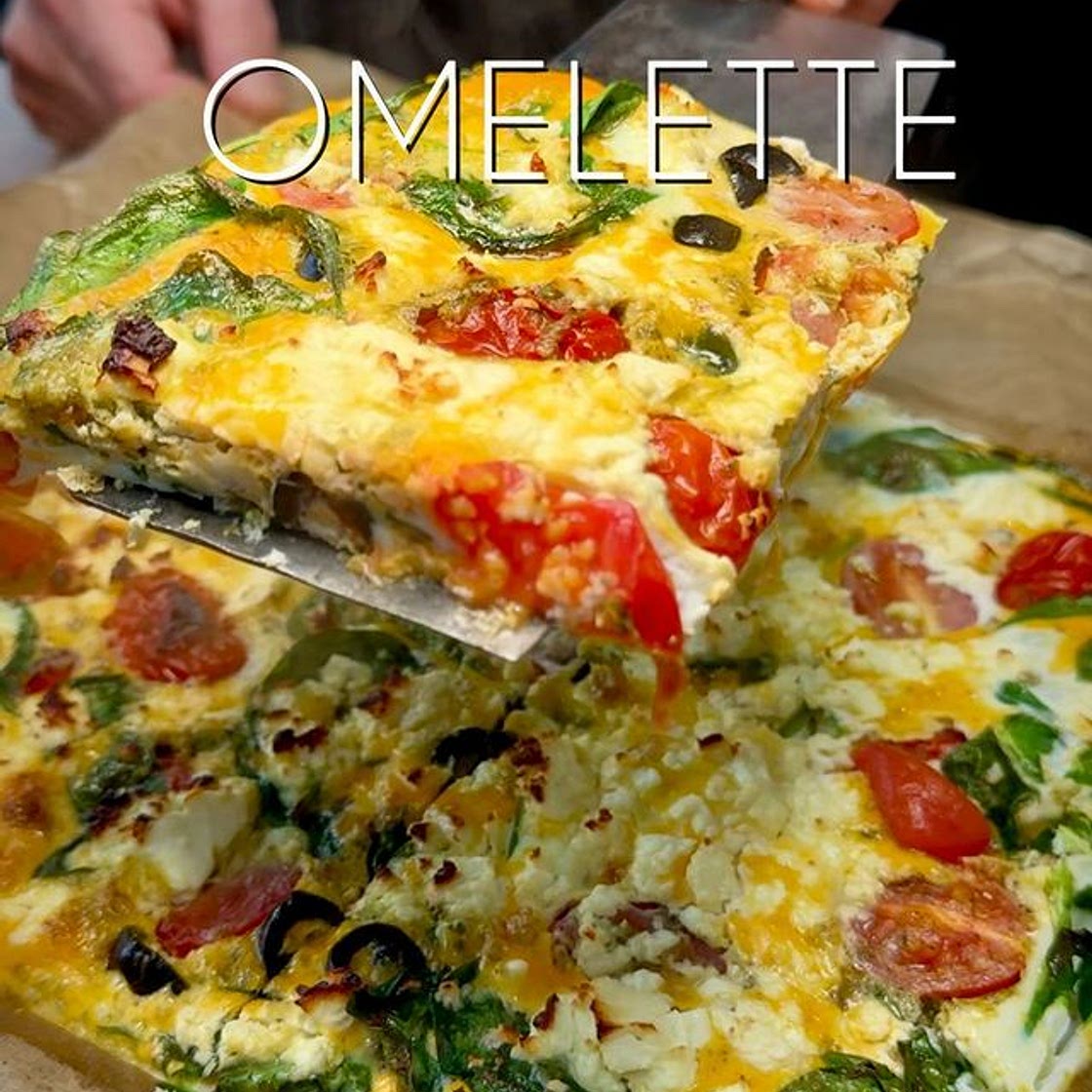 Pesto Omlette aus dem Ofen