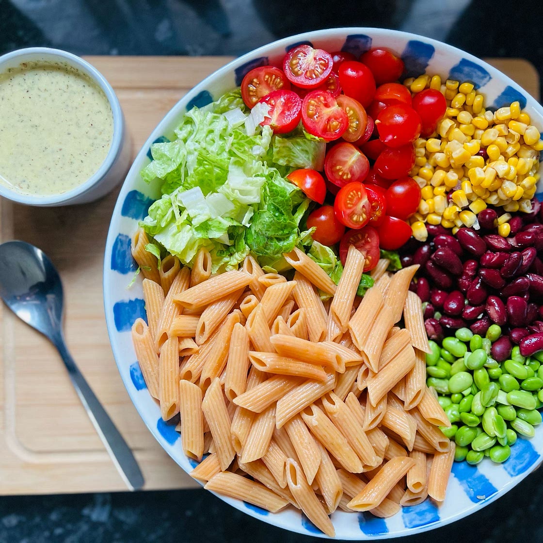 Protein Pasta Salad (low-calorie, vegan)