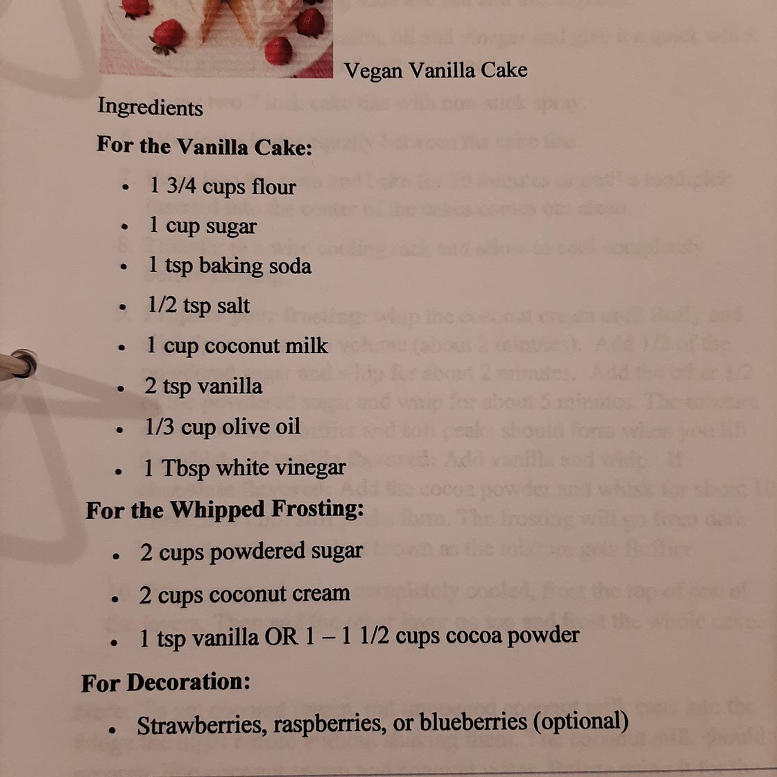 Vegan Vanilla Cake