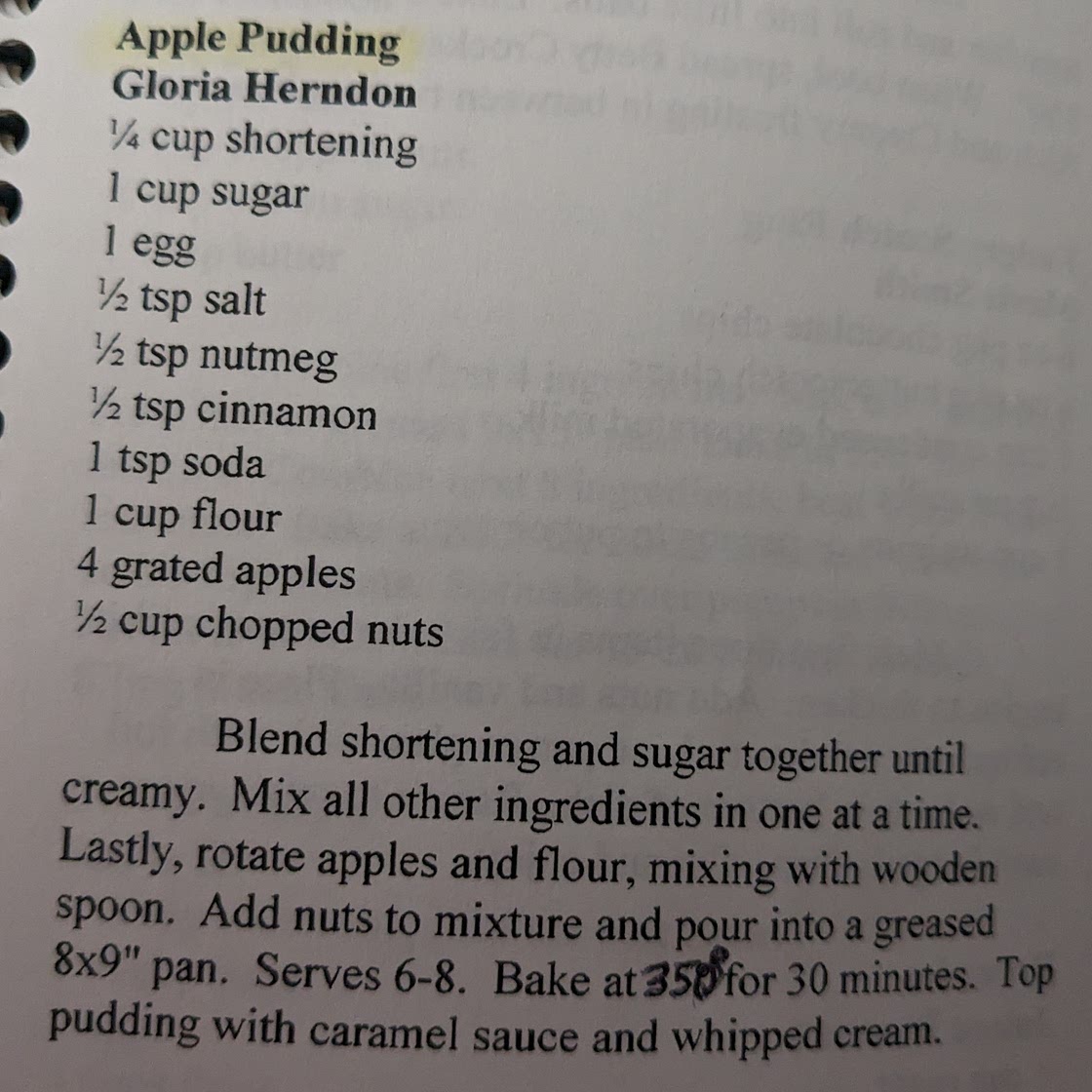 Apple Pudding