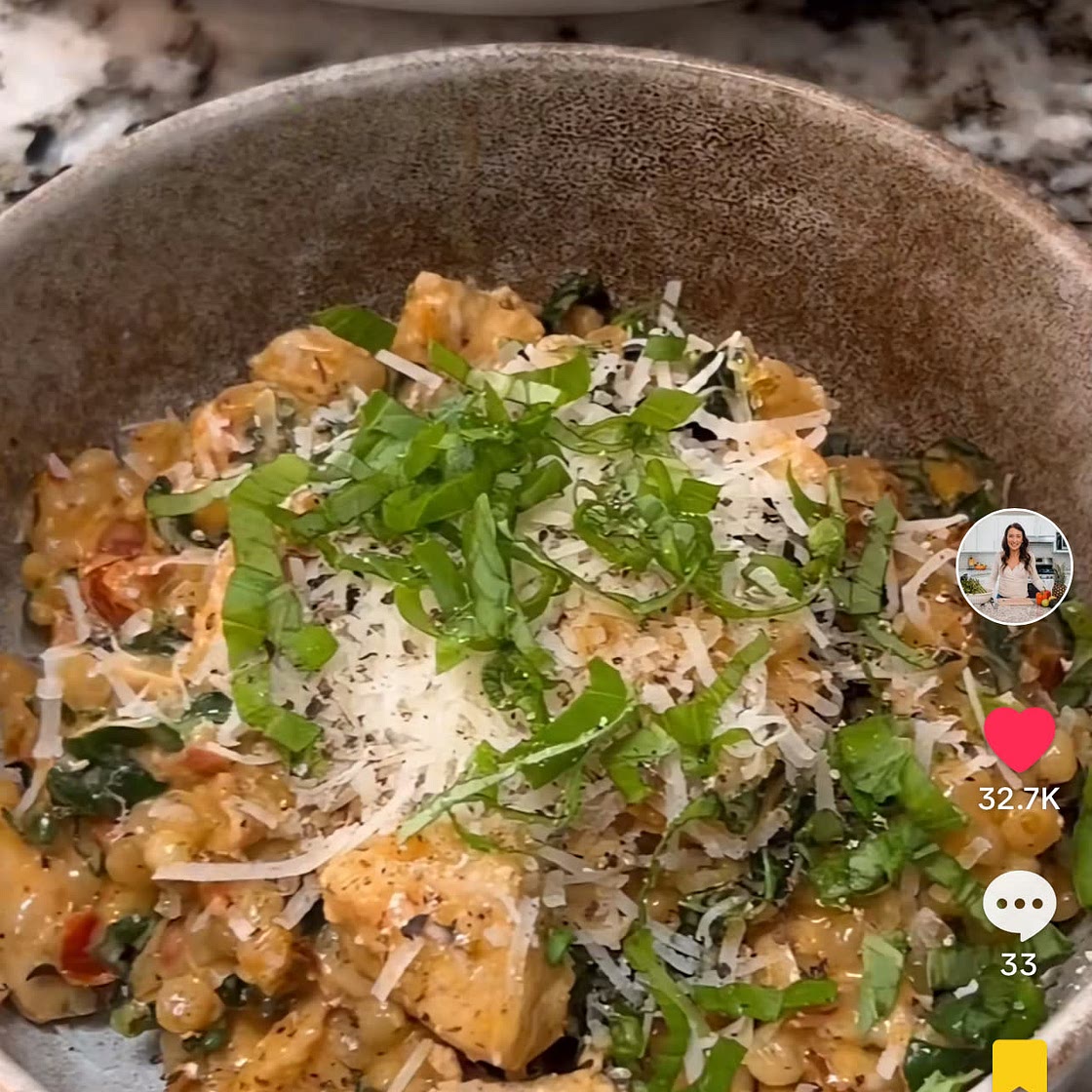Creamy sun dried tomato chicken couscous