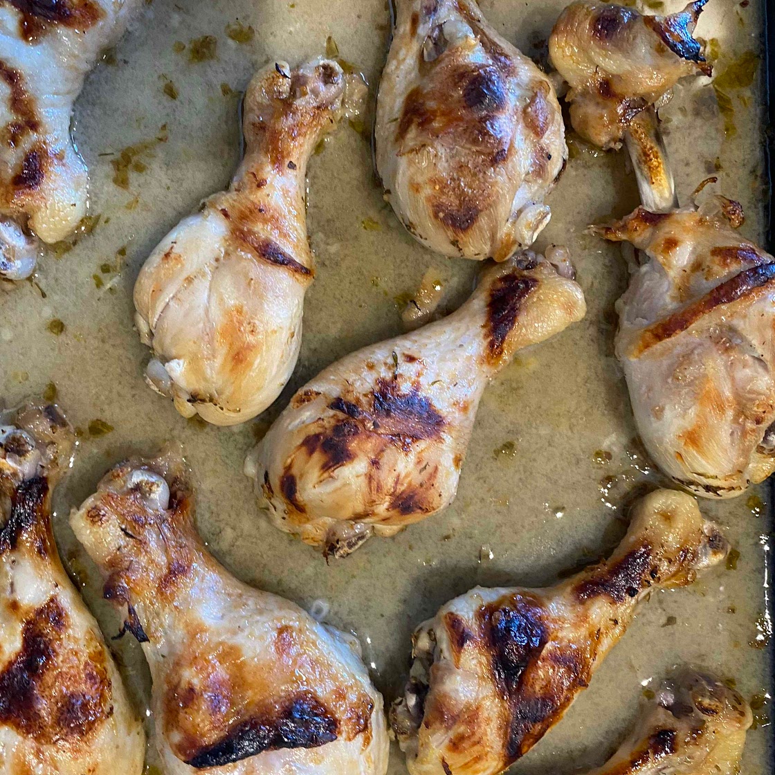 Baked lemon chicken drumsticks 
