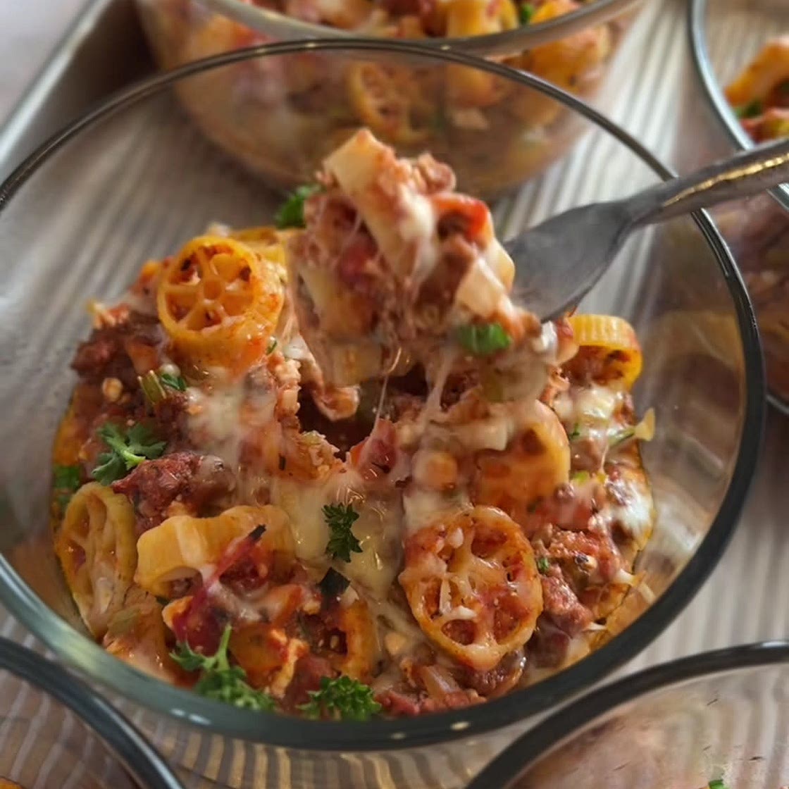 Single serve dump lasagna 
