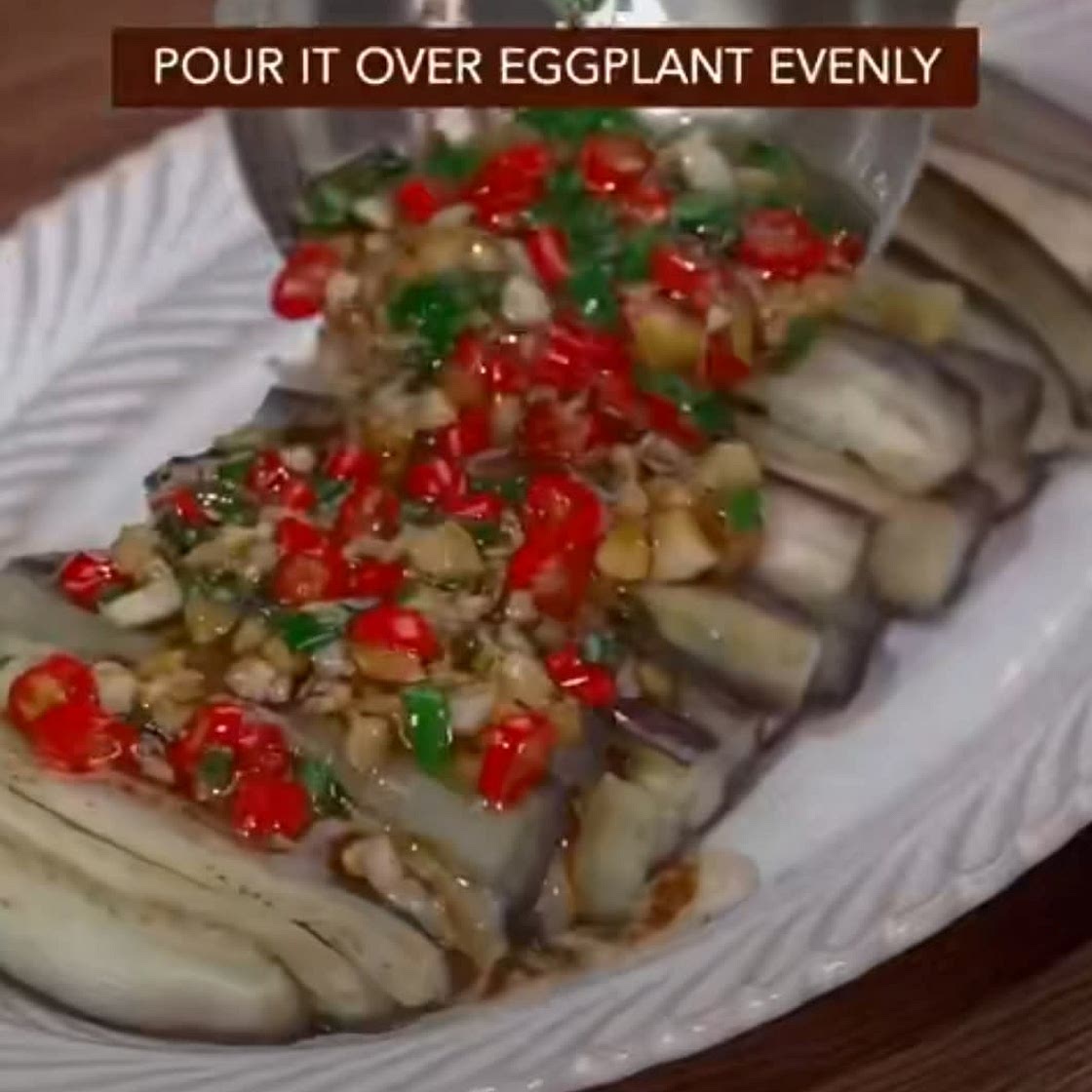 Chinese Steamed Aubergine on Rice