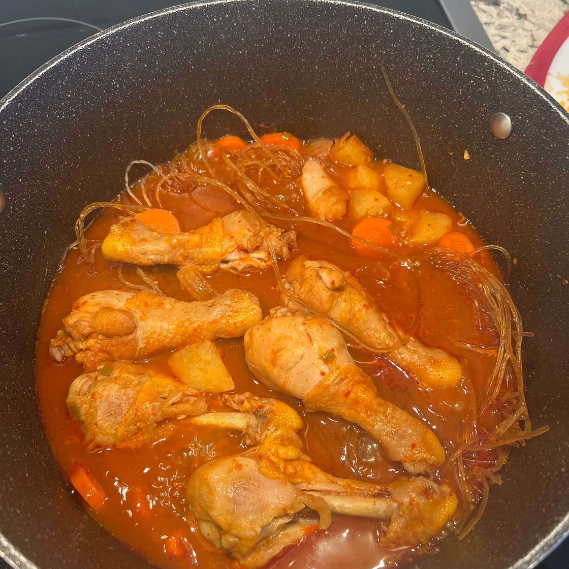 Spicy Korean Chicken Stew (Dakdoritang)