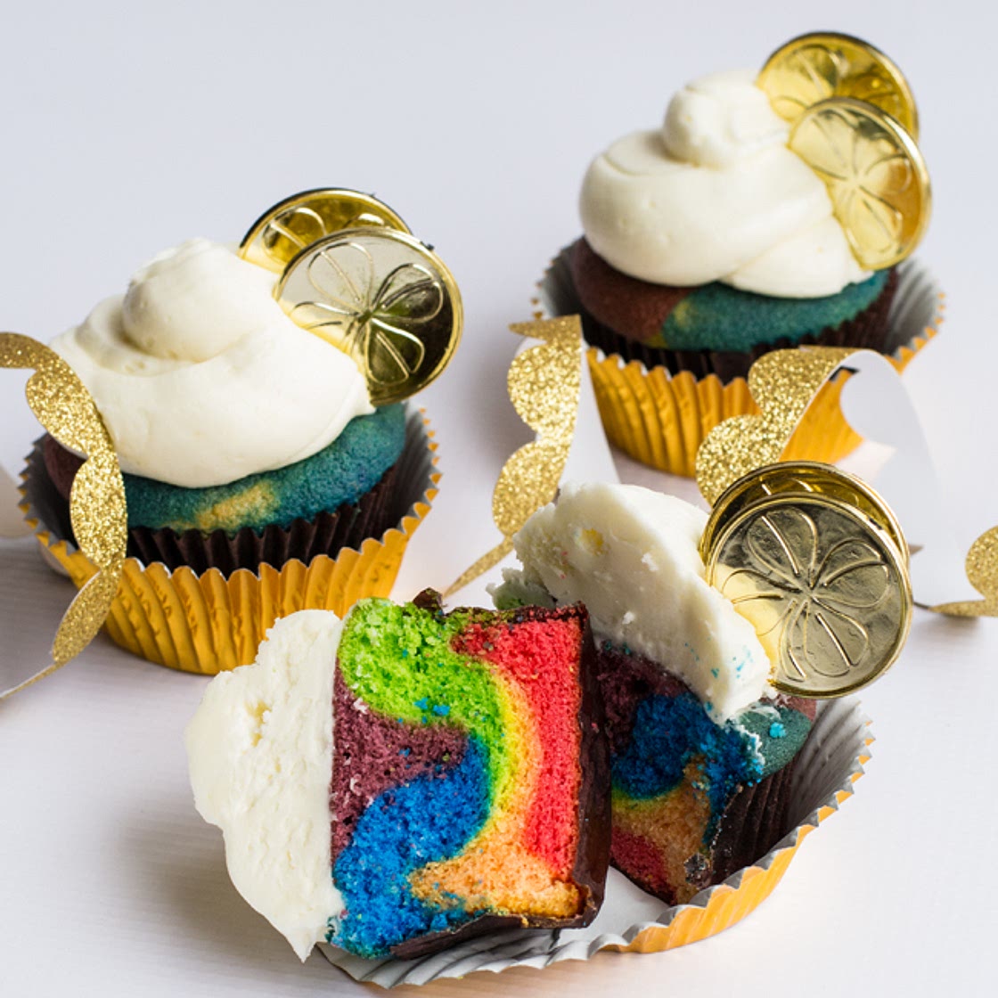 End of the Rainbow Cupcakes